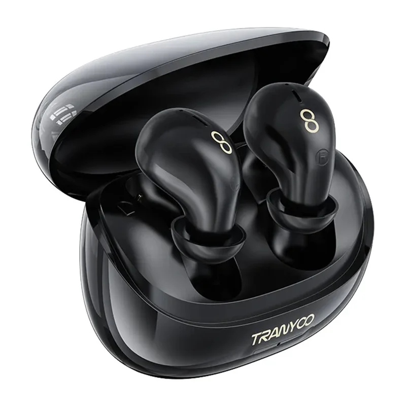 TRANYOO T-M29 Sleeping Mini TWS Bluetooth-Compatible Earbuds Lightweight In-ear Music Earphones - Black - 1