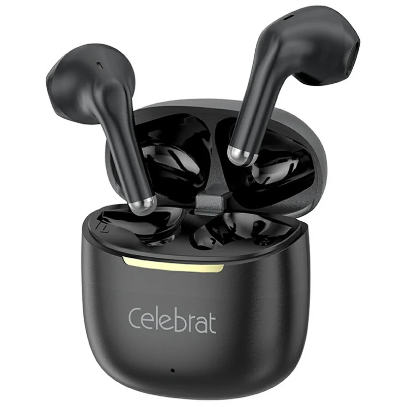 CELEBRAT W79 Semi In-Ear Wireless Earbuds Bluetooth-compatible 5.4 13mm Driver HiFi Audio Earbuds - Black - 1
