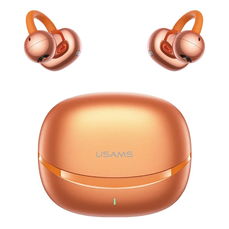 USAMS Echo R03 Clip-On Earbuds 11mm Driver Bluetooth-compatible 6.0 Wireless Earbuds - Orange - 1