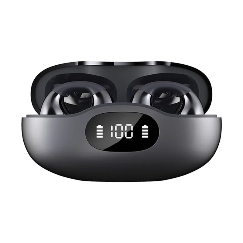 ERAZER EX05 Clip-On Earbuds Bluetooth-compatible Open Ear Wireless Earbuds for Sports (Invested By Lenovo) - Iron Grey - 1