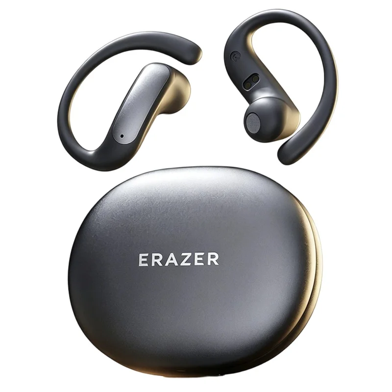 ERAZER ER238 Wireless Open-Ear Earbuds Bluetooth-compatible V6.0 Sports Earphones 4-5H Playtime Touch Control - Black - 1