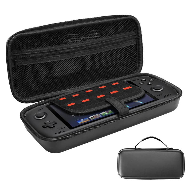 For AYN Odin 2 Portable Storage Bag Game Console Carrying Case EVA Shockproof with Handle Strap / Mesh Pocket - 1
