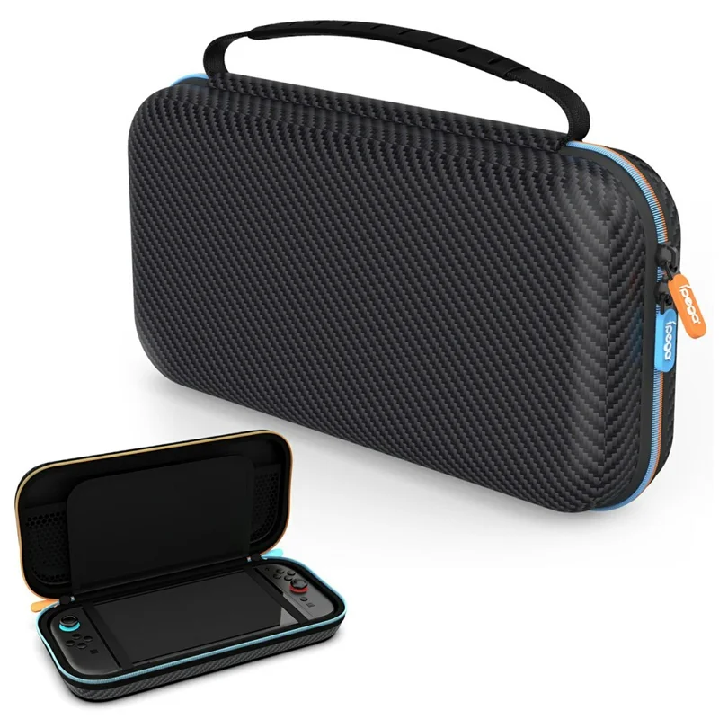 IPEGA PG-SW2005A For Nintendo Switch 2 Carrying Case Carbon Fiber Texture Hard Shell Storage Bag - 1