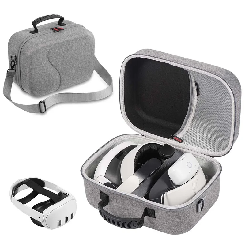 STARTRC GAMES 3.0 For Meta Quest 3 VR Hardshell Carrying Pouch Protection Bag Storage Case - Grey - 1