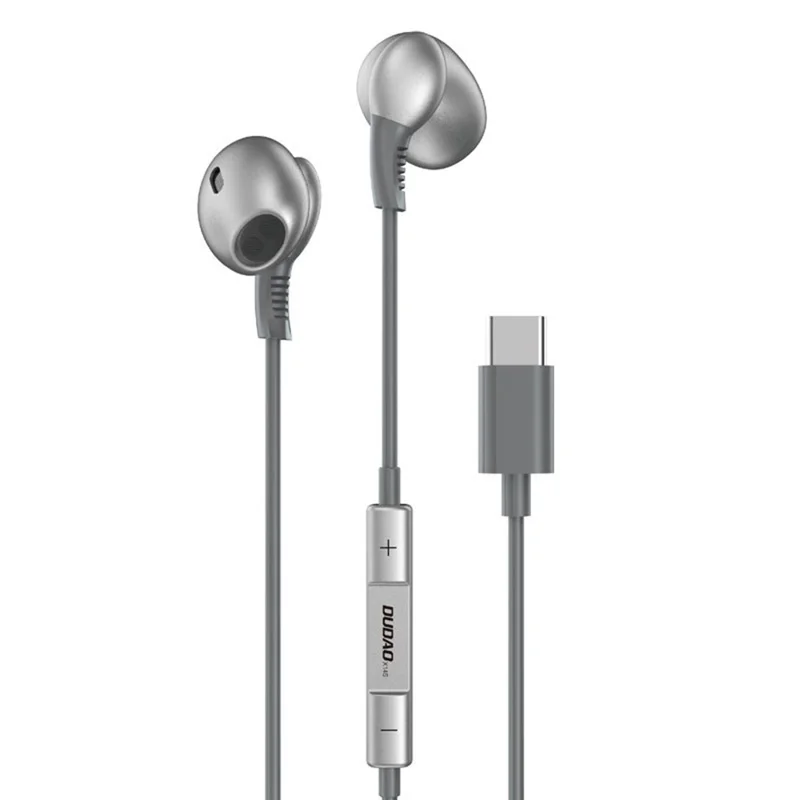 DUDAO X14S 1.2m Type-C Plug Wired Earphones Semi-In-Ear Headphones with Mic - Tarnish - 1