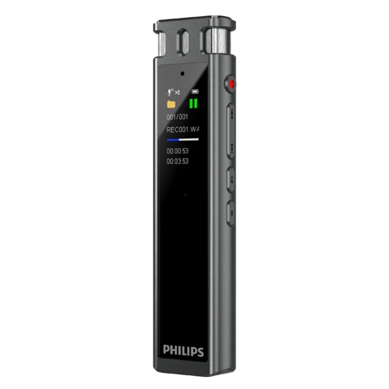 PHILIPS VTR5260 32GB Voice Recorder 0.96 Inch Color Display AI Speech-to-Text Real Time Translation Pen - Black - 1