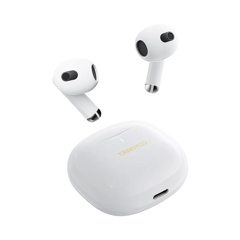 TRANYOO T-M30 Bluetooth-Compatible Earphones Waterproof Touch Control Wireless Music Headset - White - 1
