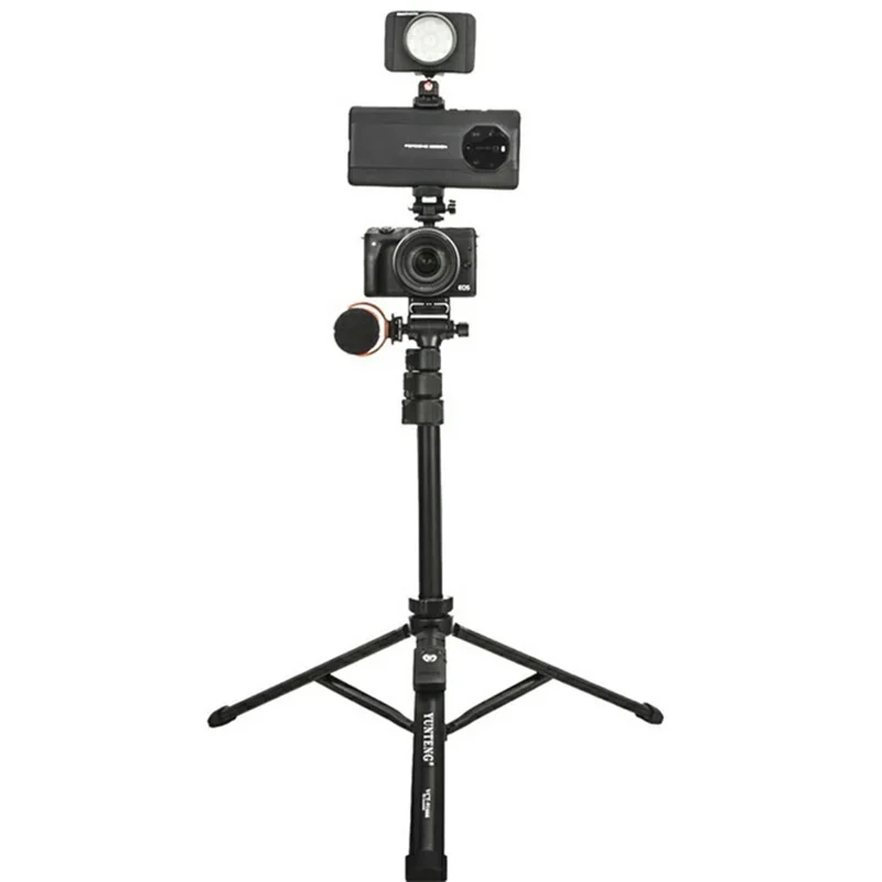 YUNTENG VCT-91666L Camera Tripod Vlog Video Stand Selfie Stick Phone Bluetooth-Compatible Live Streaming Bracket - 1