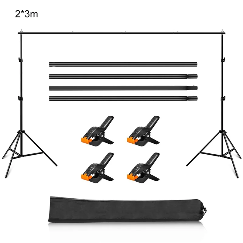PULUZ PU3110B 1 Set Tripod Stands Backdrop Support Stand Crossbar Clip Kit for Studio Photography - 1
