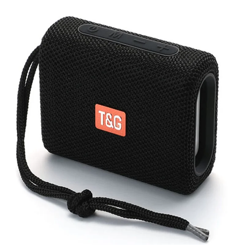 T&G TG313 Portable Bluetooth-compatible Speaker Wireless Bass Subwoofer Waterproof Outdoor Boombox Stereo Loudspeaker (CE Certificated) - Black - 1