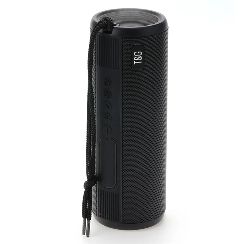 T&G TG635 Bluetooth-compatible Music Subwoofer Waterproof Portable Outdoor Wireless Speaker with LED Flashlight Support TF Card FM Radio Aux Input (CE) - Black - 1