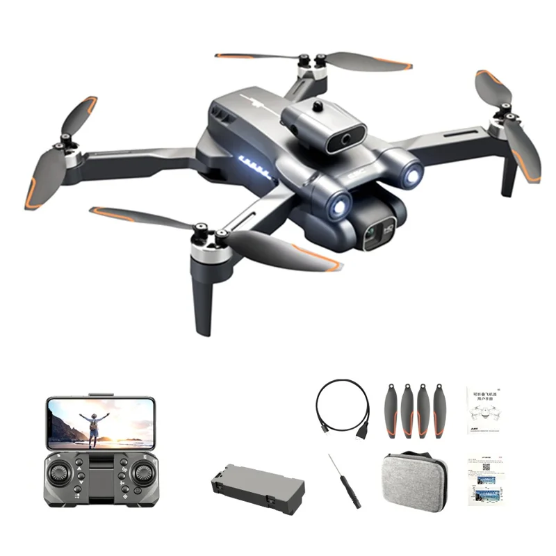LSRC-S1S 480P Folding RC Drone Obstacle Avoidance Aircraft Aerial Photography Brushless Aircraft with Headless Mode - 1
