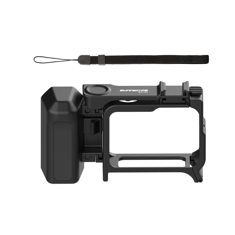 SUNNYLIFE For Insta360 Ace Pro 2 / Ace Pro Cage Handle 2 in 1 Detachable Grip Protective Frame for Street Photography - Black - 1