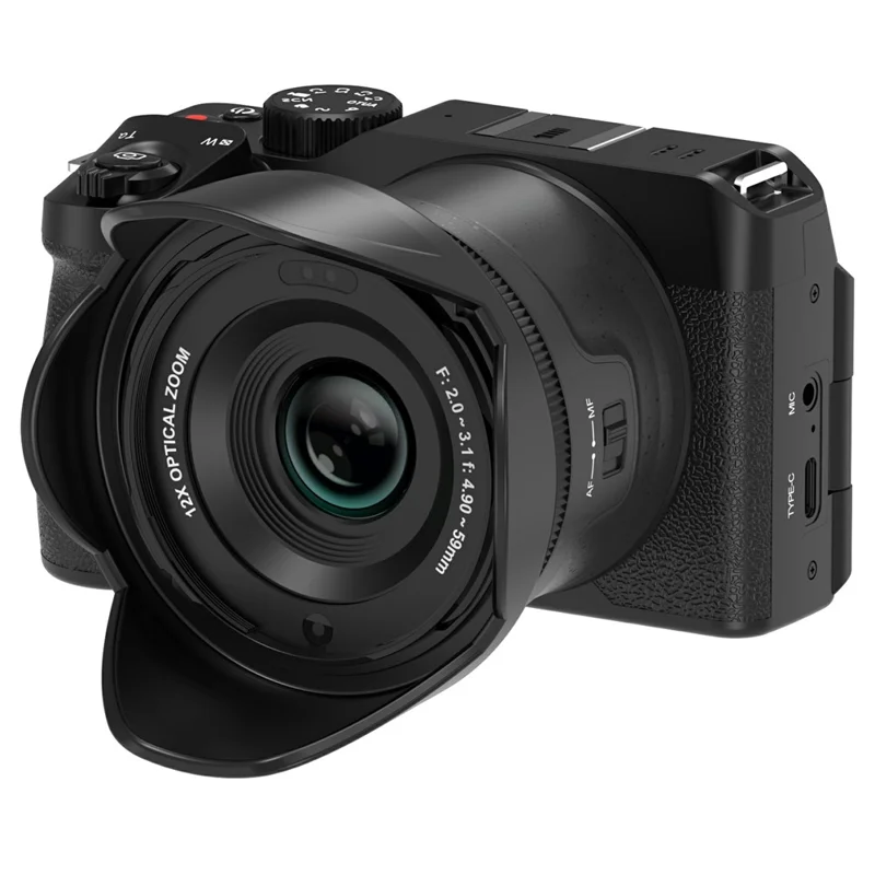 ORDRO G650 12X Optical Zoom Digital Camera 2.8 Inch Flip Screen 5K Video Recorder Built-in LED Fill Light - 1