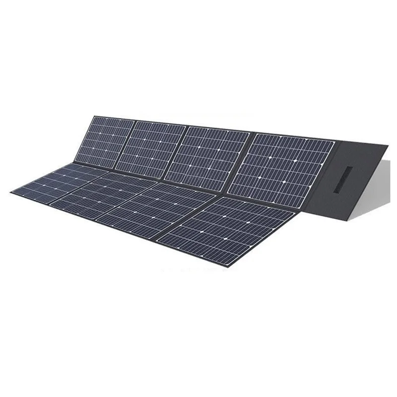 EYONGPV 400W Foldable Solar Panel Monocrystalline Portable RV Camping Travel Emergency Outdoor Power - Black 18V - 1