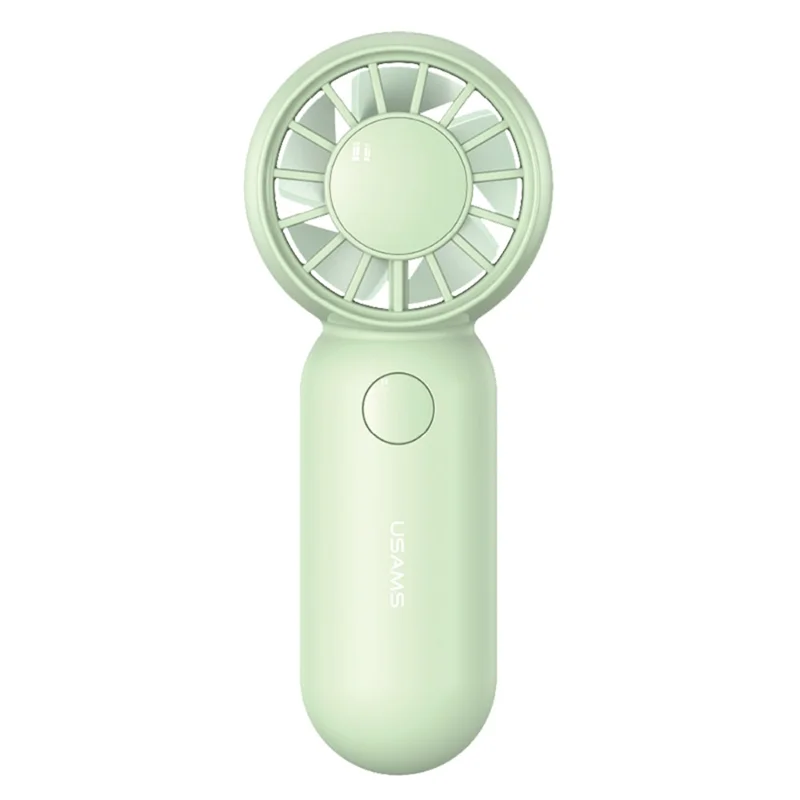 USAMS ZB354 Mini Pocket Fan Portable USB Rechargeable 3 Speed Settings Handheld Cooling Fan - Green - 1