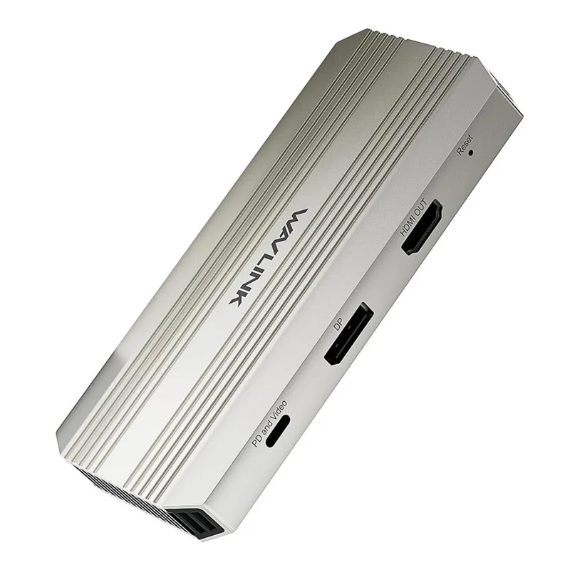 WAVLINK WL-VR204 4K HD Video Capture Card 100W PD Video Hub Streaming Recorder Adapter for Gaming Live - 1