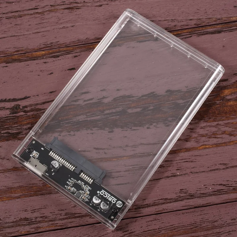 ORICO 2139U3-CR USB3.0 External Hard Disk Box Storage Case for 9.5mm 2.5 inch SATA HDD / SSD - Transparent - 1
