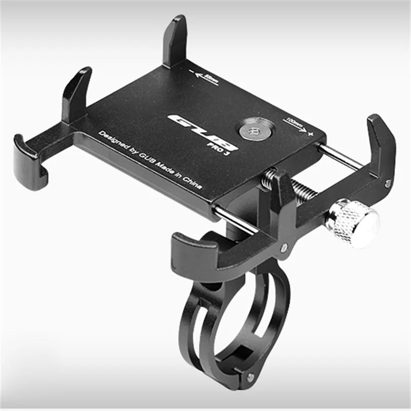 GUB PRO3 Bike Phone Holder Motorcycle Handlebar Mount Support for 3.5-6.2 Phone GPS Power Bank - Black - 1