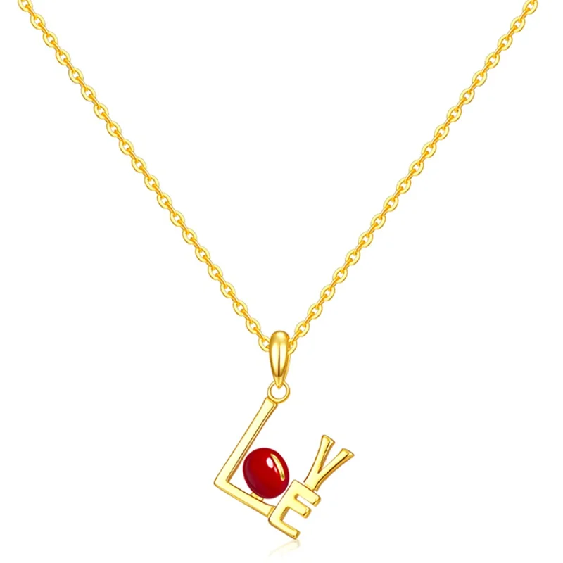 YISIXICI XL13140011 ONLY LOVE Necklace Enamel S925 Silver Neck Jewelry Women's Birthday Gift - 1