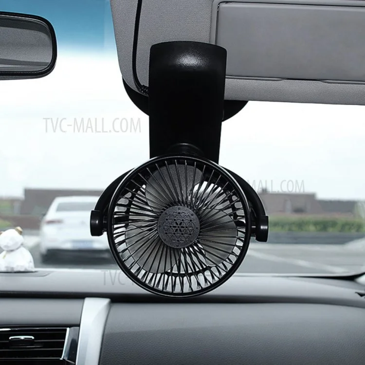 USB Car Cooling Fan Auto Vehicle Clip Fan Powerful Quiet Cooler - 1