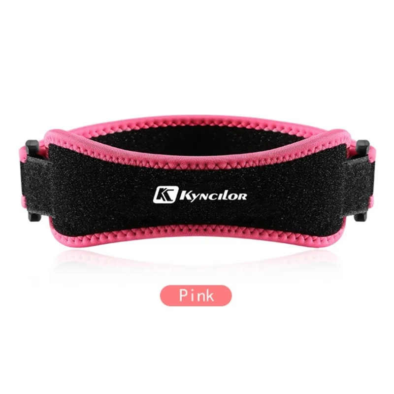 KYNCILOR AB049 1Pc Knee Brace Strap Support Outdoor Sports Shock Absorption Knee Protector with EVA Pad for Running Basketball - Pink - 1