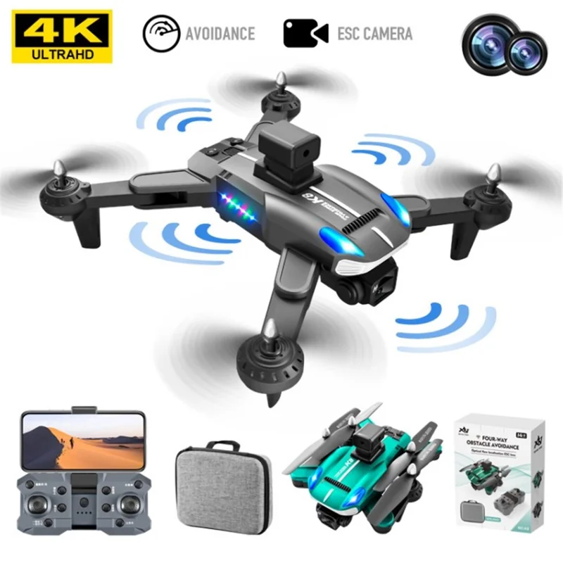 XKJ K8 Dual-lens RC Drone 4K Aerial Photo Aircraft Remote Control Airplane Quadcopter - Black - 1