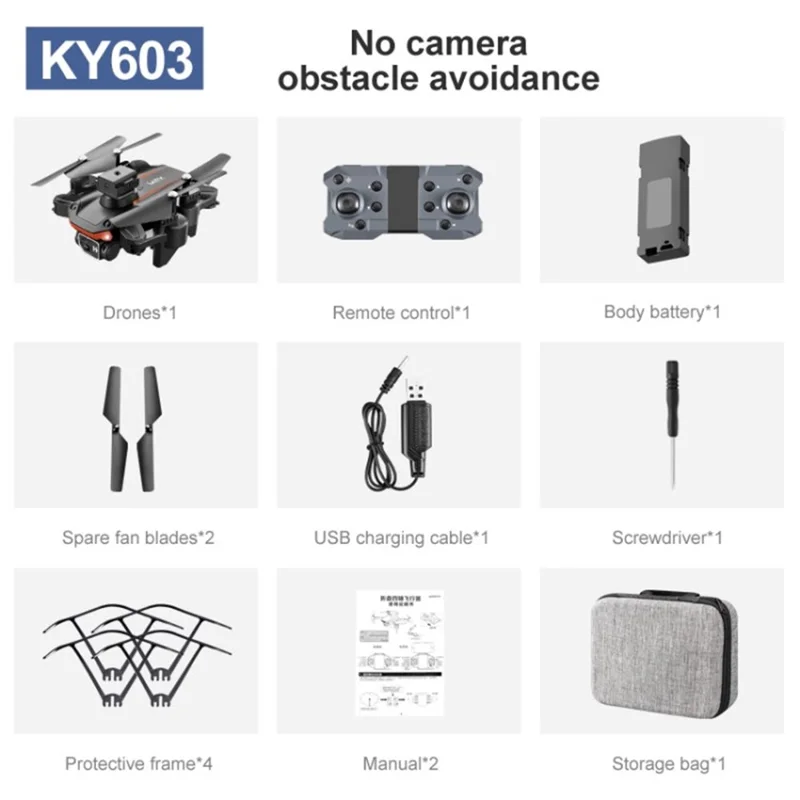 XKJ KY603 Drone Foldable Drone Aerial Photography RC Quadcopter Remote Control Toys Gifts for Boys and Girls - No Camara - 1